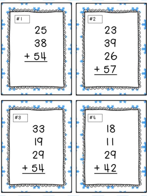 Adding Four Two Digit Numbers   Adding Four Digit Numbers - Adding Four Two Digit Numbers
