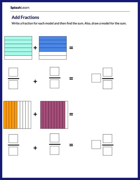 Adding Fractions Definition With Examples Splashlearn Adding Different Fractions - Adding Different Fractions