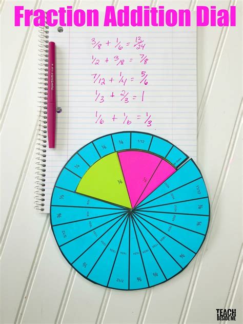Adding Fractions Fraction Addition Dial Teach Beside Me Fractions Around The House - Fractions Around The House