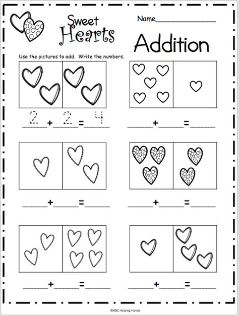 Adding Hearts Worksheet Kindergarten   Kindergarten Addition Worksheets Amp Free Printables Education Com - Adding Hearts Worksheet Kindergarten