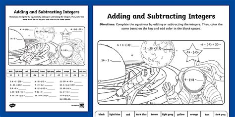 Adding Integers Coloring