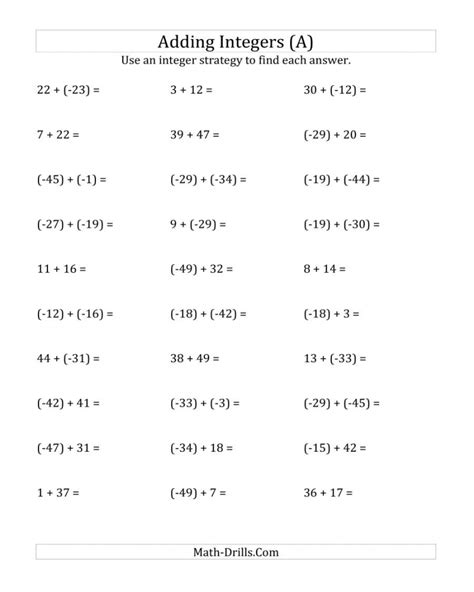 Adding Integers Worksheet Pdf Adding Integers Worksheet 6th Grade - Adding Integers Worksheet 6th Grade