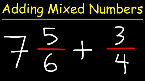 Adding Mixed Numbers With Fractions Youtube Adding Mixed Numbers To Fractions - Adding Mixed Numbers To Fractions