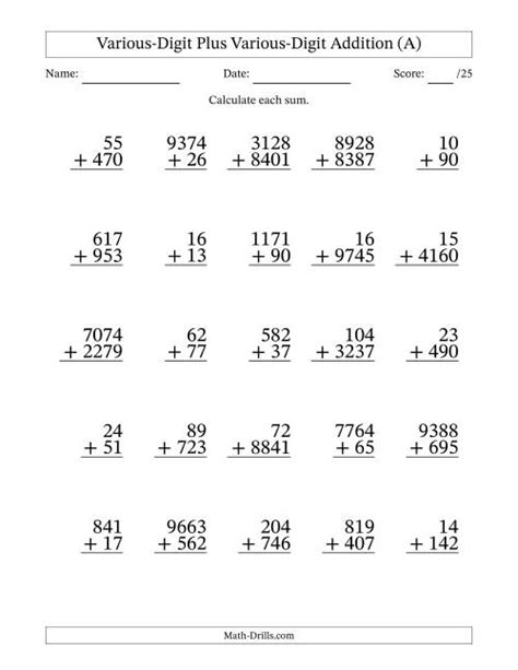 Adding Multi Digit Numbers 48 029 233 930 4th Grade Addition And Subtraction - 4th Grade Addition And Subtraction
