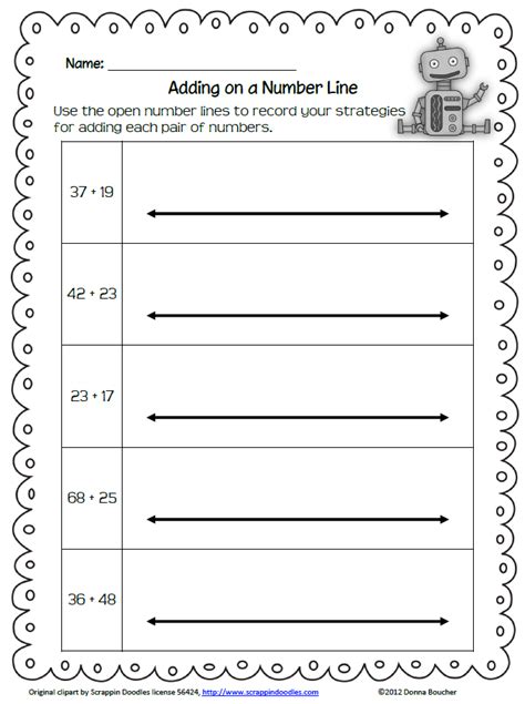 Adding On An Open Number Line   2nd Grade Math Addition Open Number Line 3 - Adding On An Open Number Line