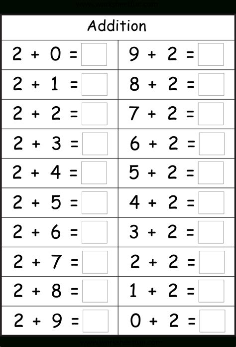 Adding Two Worksheets First Grade Printable Adding 2 Worksheet First Grade - Adding 2 Worksheet First Grade