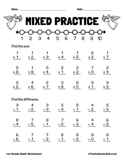 Addition Amp Subtraction Practice 1st Grade Math Worksheet 1st Grade Adding Subtracting Worksheet - 1st Grade Adding Subtracting Worksheet
