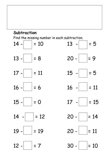 Addition And Subtraction Ks1 Missing Number Addition Ks1 - Missing Number Addition Ks1