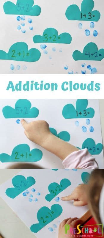 Addition Clouds Spring Math Activities For Preschoolers Cloud Math - Cloud Math