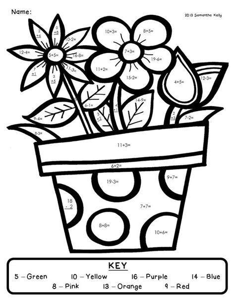 Addition Color By Number Coloring Pages Free Coloring Color By Number Addition - Color By Number Addition