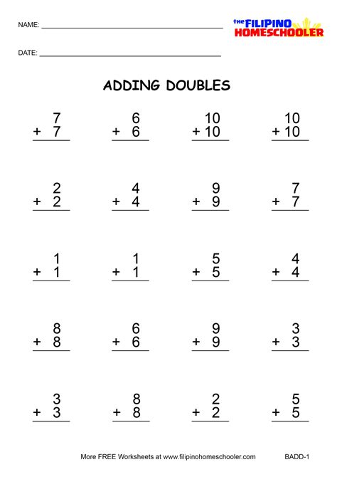 Addition Doubles Worksheet   Doubles Addition Worksheet Best Of 30 Doubles Addition - Addition Doubles Worksheet