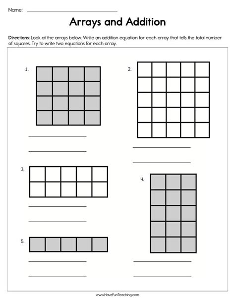 Addition Math Array Worksheets My Teaching Library Repeated Addition Arrays 2nd Grade Worksheets - Repeated Addition Arrays 2nd Grade Worksheets