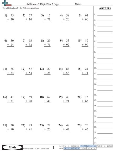 Addition Math Worksheets Common Core Amp Age Based Common Core Math Worksheet - Common Core Math Worksheet