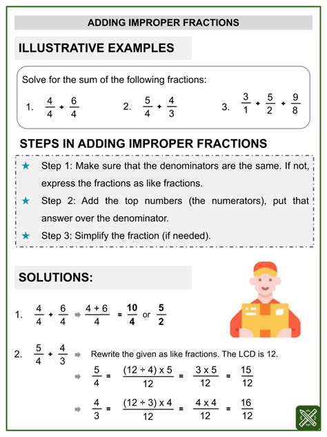 Addition Of Improper Fractions   How To Add Fractions Science Notes And Projects - Addition Of Improper Fractions