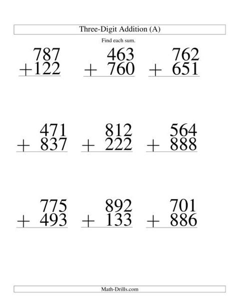 Addition Photomath Online 3 Digit Addition Sums - 3 Digit Addition Sums