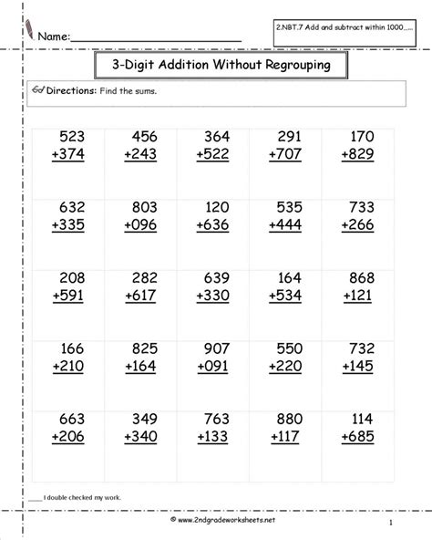 Addition Sums For Class 2