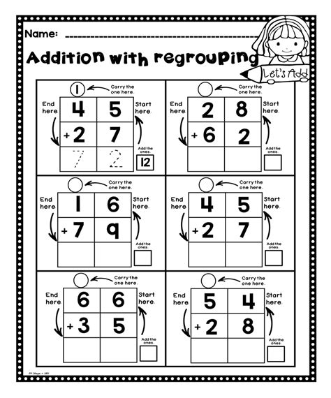 Addition With Regrouping Worksheets For 1st Graders Adding One Worksheet First Grade - Adding One Worksheet First Grade