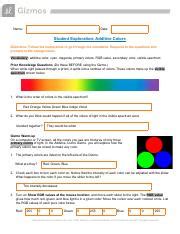 additive colors gizmo answer key