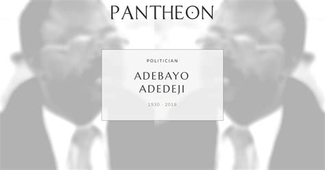 adebayo adedeji biography sample