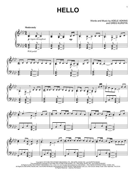 Adele For Piano Solo