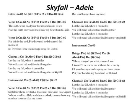 Adele Skyfall Songtext