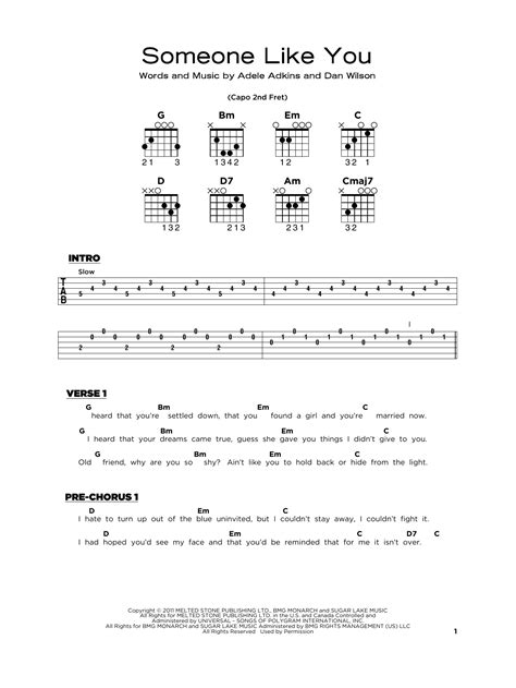 Adele Someone Like You Chords 10