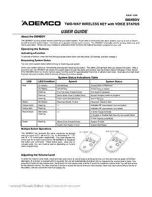 Ademco User Guide