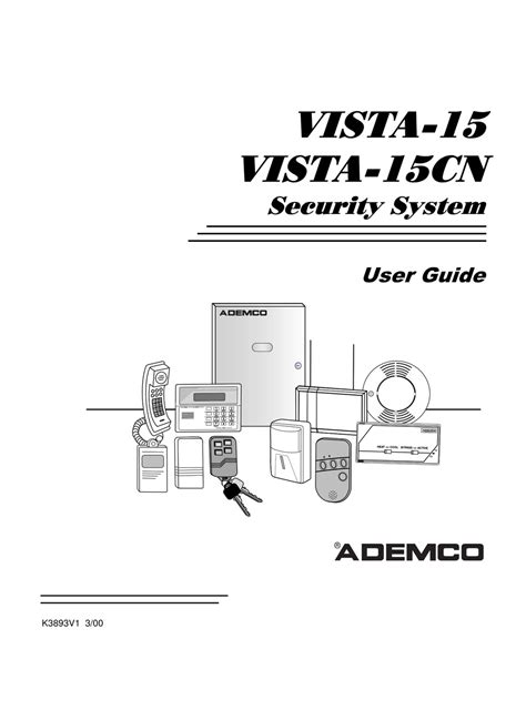 Read Ademco Vista 20 User Guide 