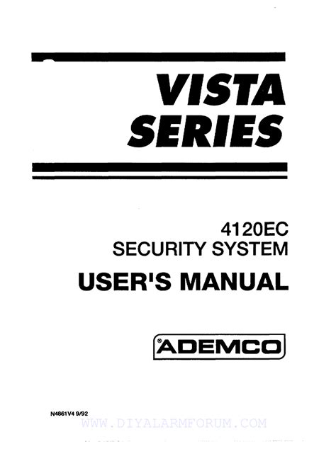Full Download Ademco Vista Series User Guide 