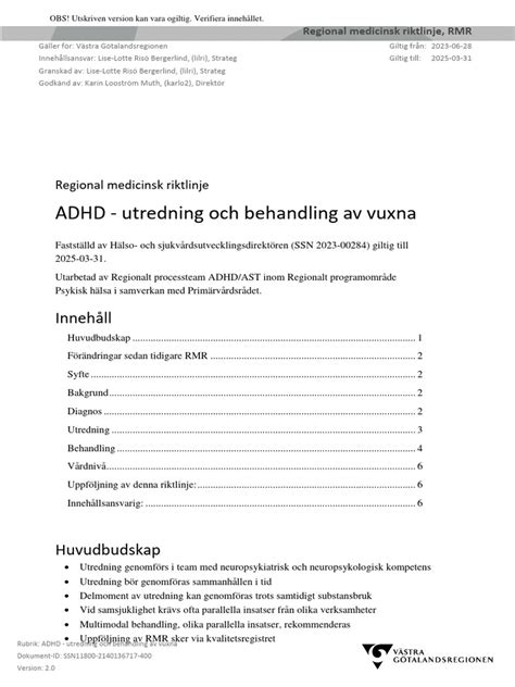 adhd-utredning vuxen gratis