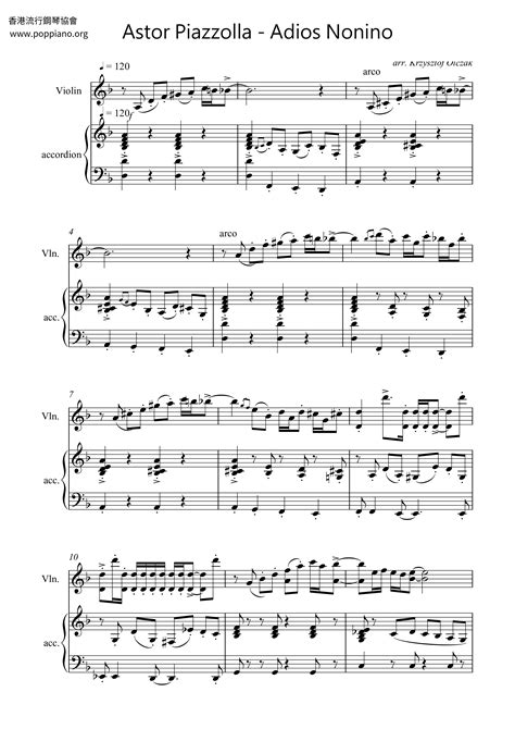 Download Adios Nonino For Piano And String Pdf 
