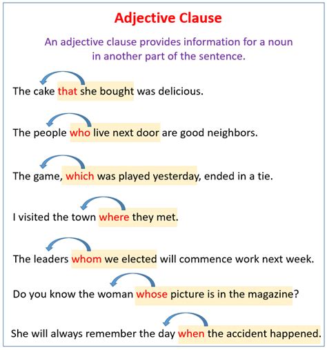 Adjective Clause Combine Sentences