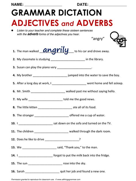 Adjective Or Adverb Worksheet For Grade 6 Cbse Adverbs Worksheet Grade 6 Grammar - Adverbs Worksheet Grade 6 Grammar