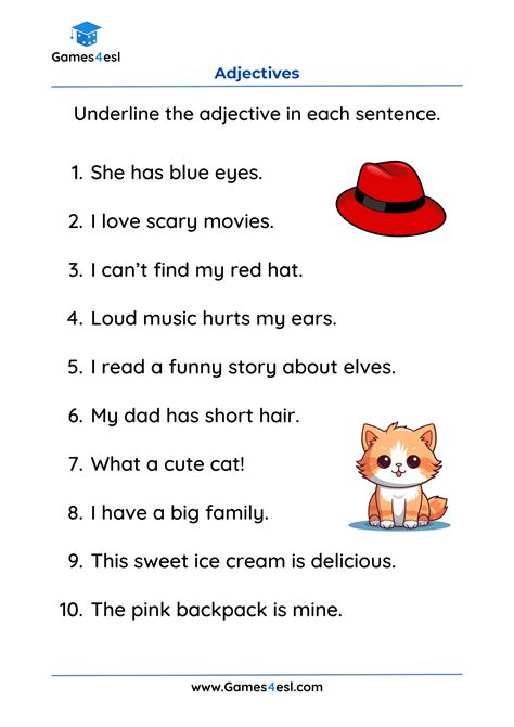 adjective worksheet for grade 2