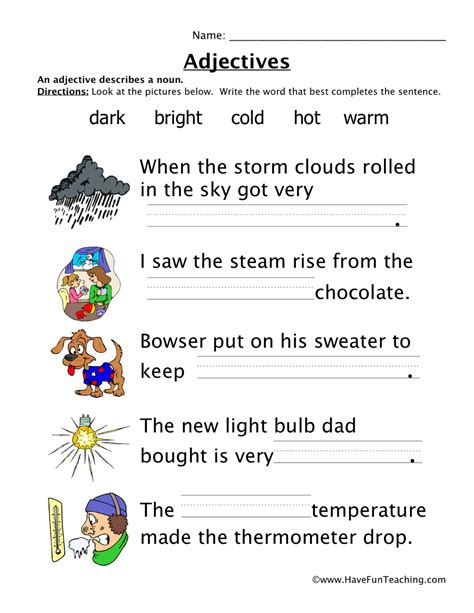 Adjectives Archives Academy Worksheets 4th Grade Descriptive Adjectives Worksheet - 4th Grade Descriptive Adjectives Worksheet