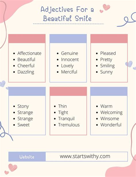 Adjectives For Smile