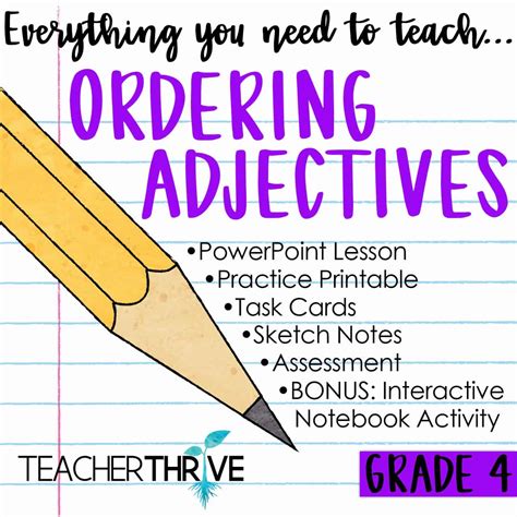 Adjectives Powerpoint 4th Grade   Grammar For 4th Grade Ordering Adjectives Infographics Slidesgo - Adjectives Powerpoint 4th Grade