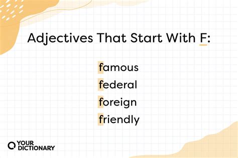 Adjectives That Start With F Yourdictionary Adjectives That Start With F - Adjectives That Start With F