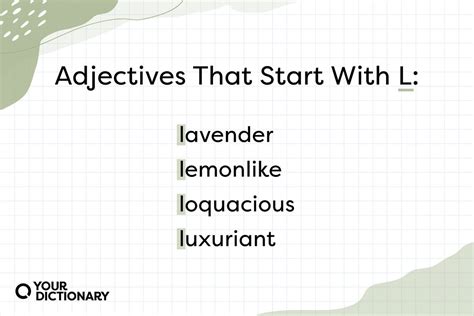 Adjectives That Start With L Yourdictionary Letter Start With L - Letter Start With L
