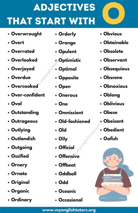 Adjectives That Start With O List Of Adjectives School Words That Start With O - School Words That Start With O