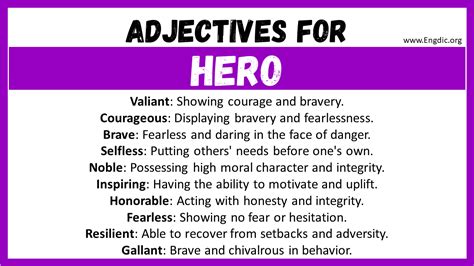 Adjectives To Describe A Hero   How To Write A Hero Essay Write Right - Adjectives To Describe A Hero