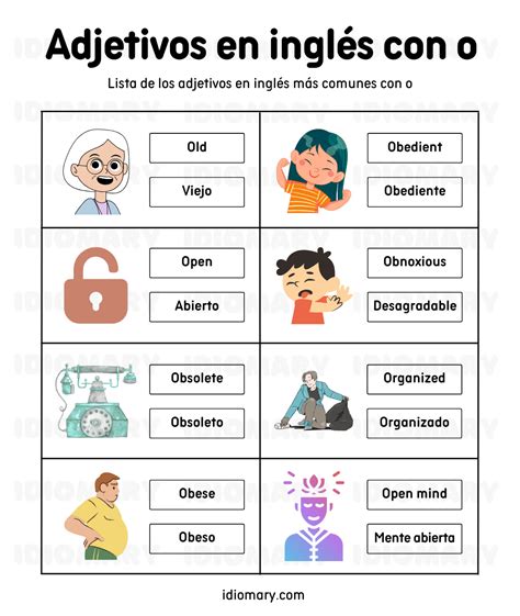 Adjetivos Con O
