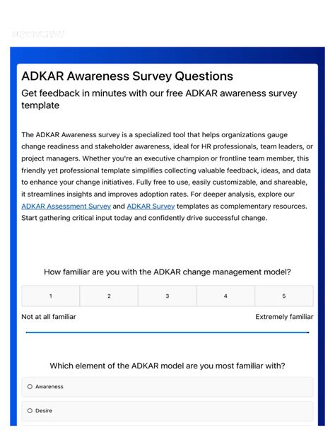 adkar survey tool