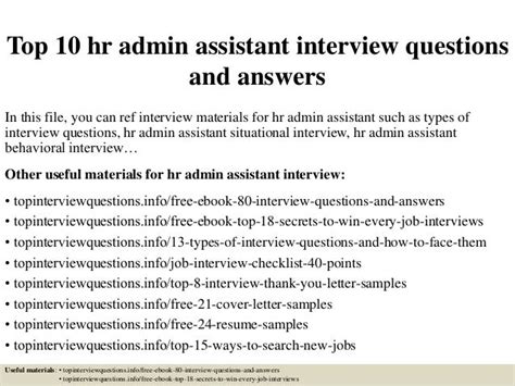 Admin Assistant Interview Questions And Answers Pdf