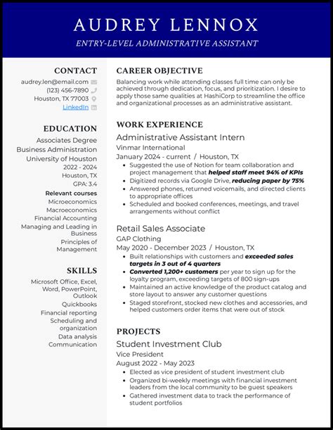 Admin Assistant Resume Examples