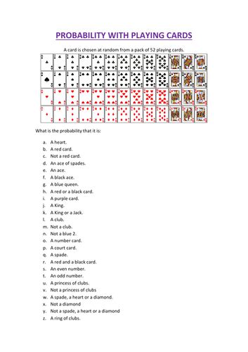 Admincol Coloruza Com Poker Probability Worksheet - Poker Probability Worksheet