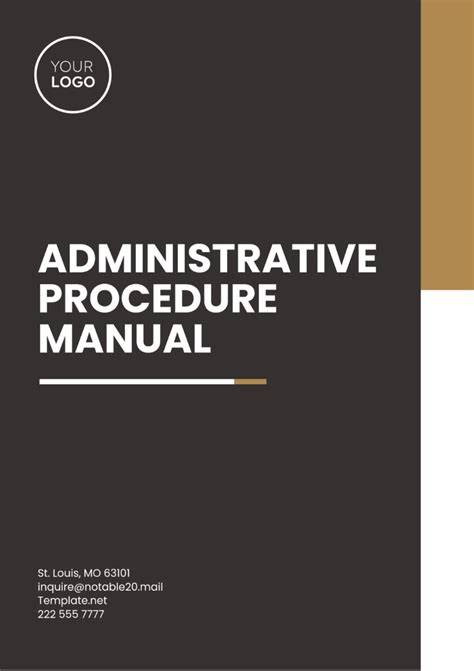 administrative assistant procedure manual template