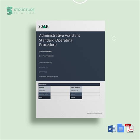 Administrative Assistant Standing Operating Procedure Manual