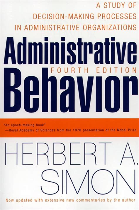Administrative Behavior Herbert Simon
