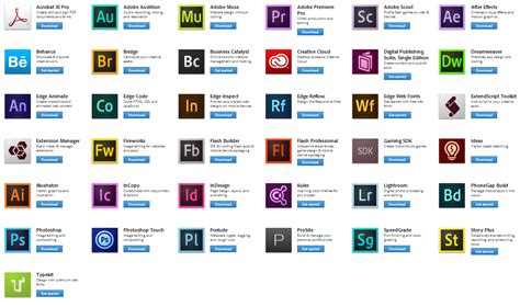 adobe all software list